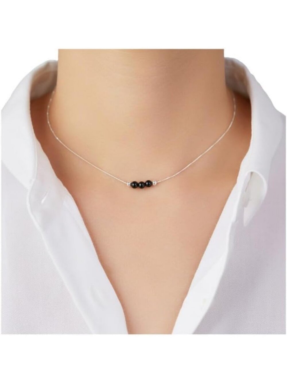 925 Sterling Silver Crystal Choker Necklace with Colorful Gemstones & Shine